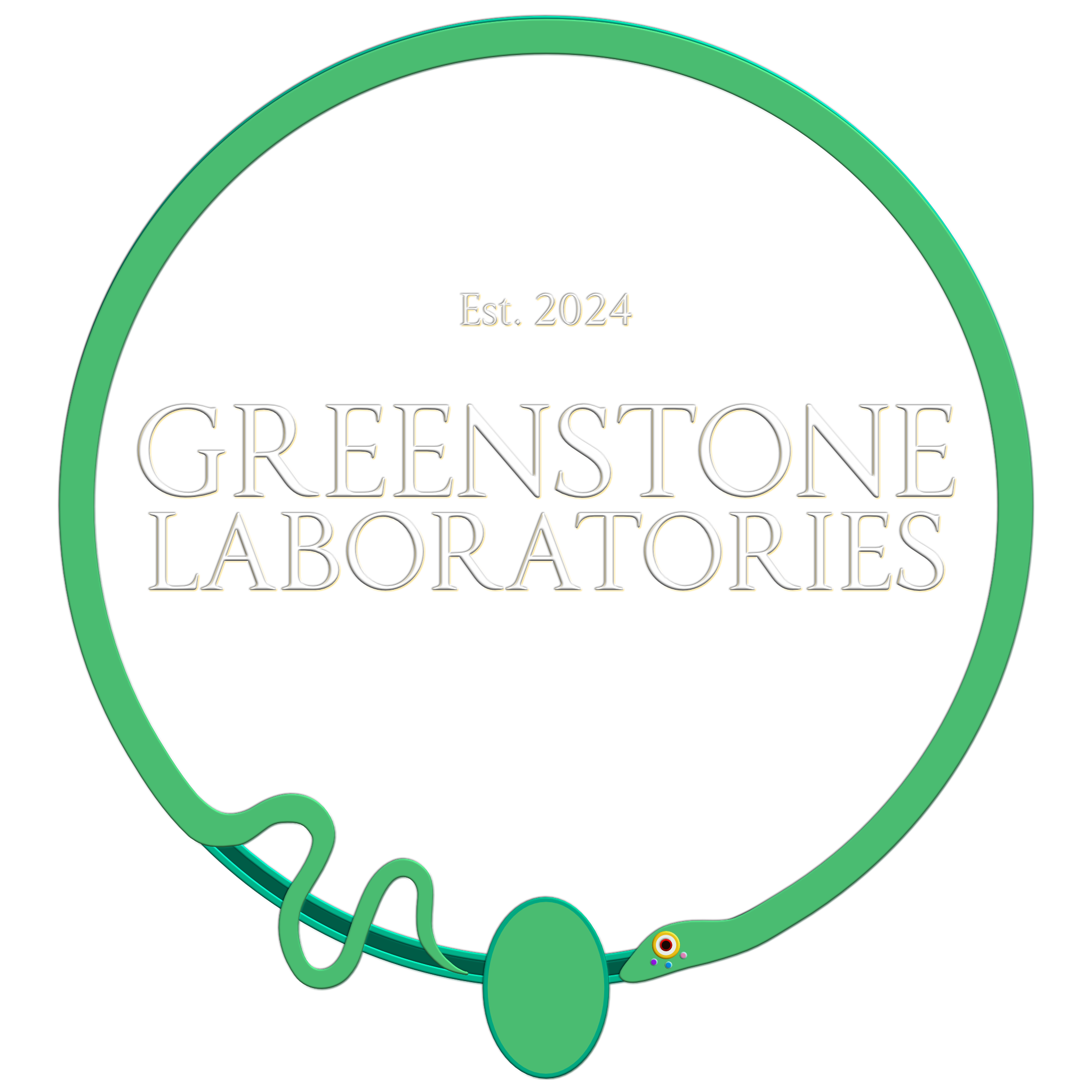 The Official GreenStone Laboratories Logo, designed by E. Evergreen.